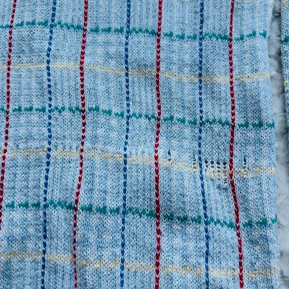 Deans of Scotland Womens Pastel Blue Cotton Button Down Cardigan Sweater VTG 34 - Picture 5 of 5